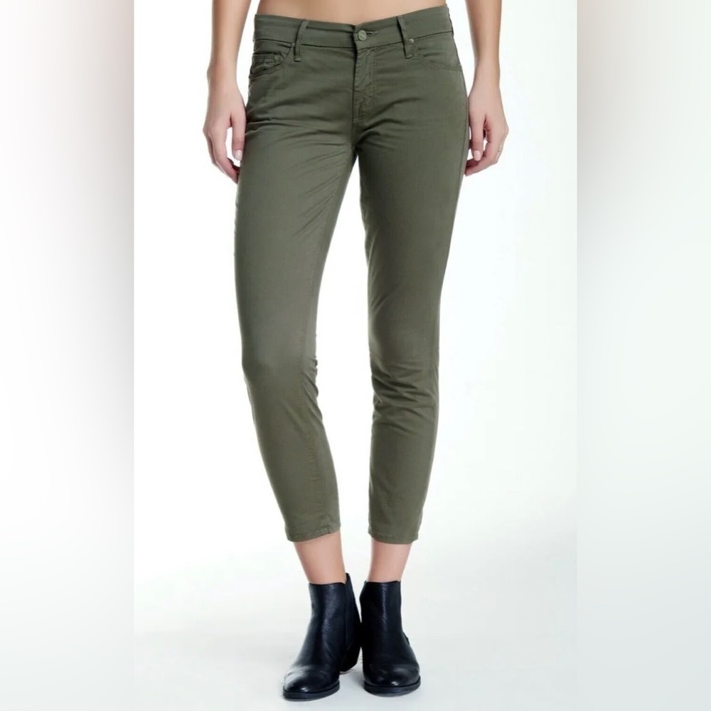 Mother The Looker Crop Pant Island Fever Military Green 27‎